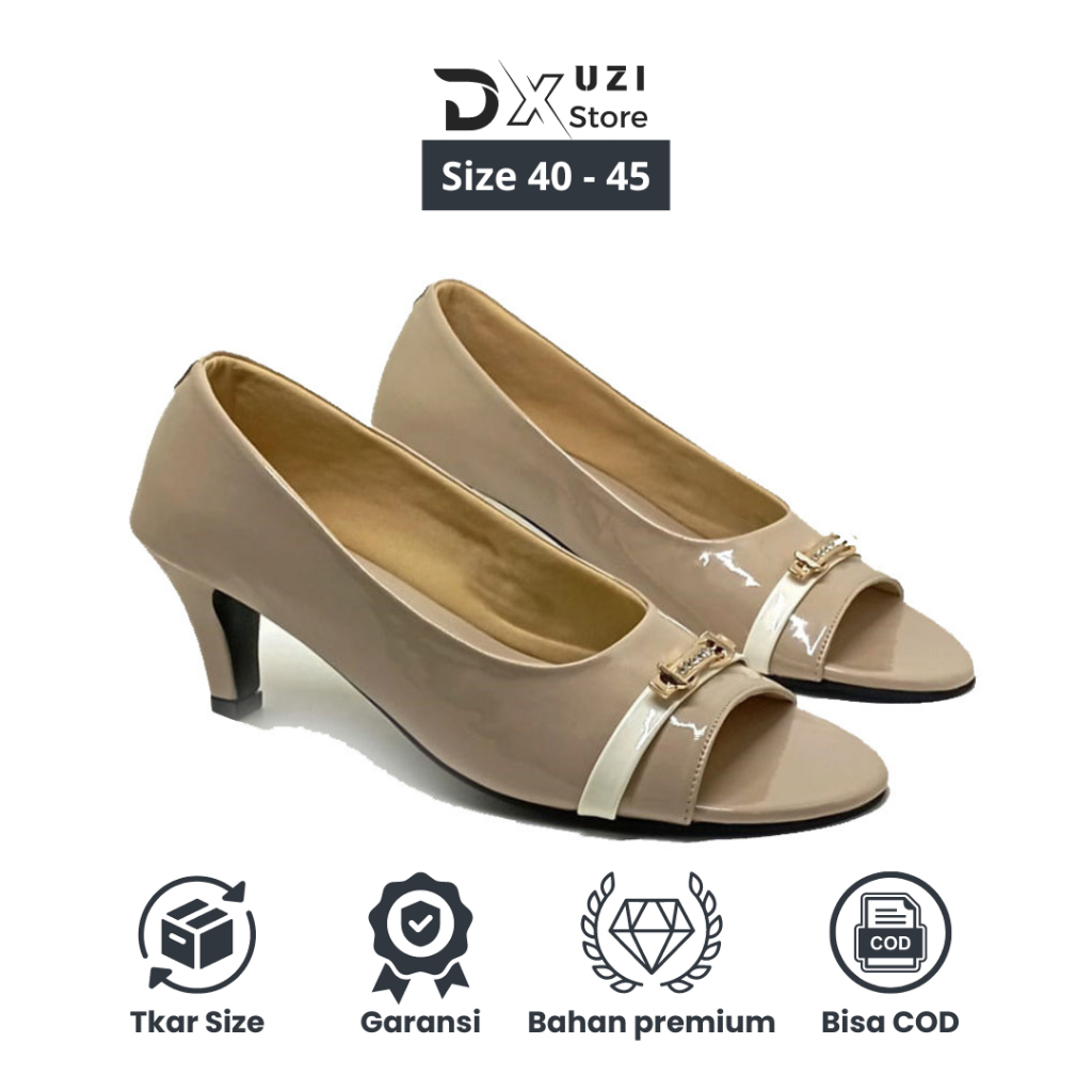 BIG SIZE - Sandal Wanita Mules Heels Pesta Formal Cewek Ukuran Big Size Jumbo 40-45