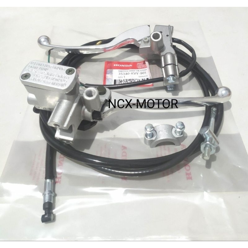 Master Rem Atas Assy Beat Karbu Sepaket + Kabel Rem + Dudukan Spion Kiri + Handle Rem Kiri + bonus B