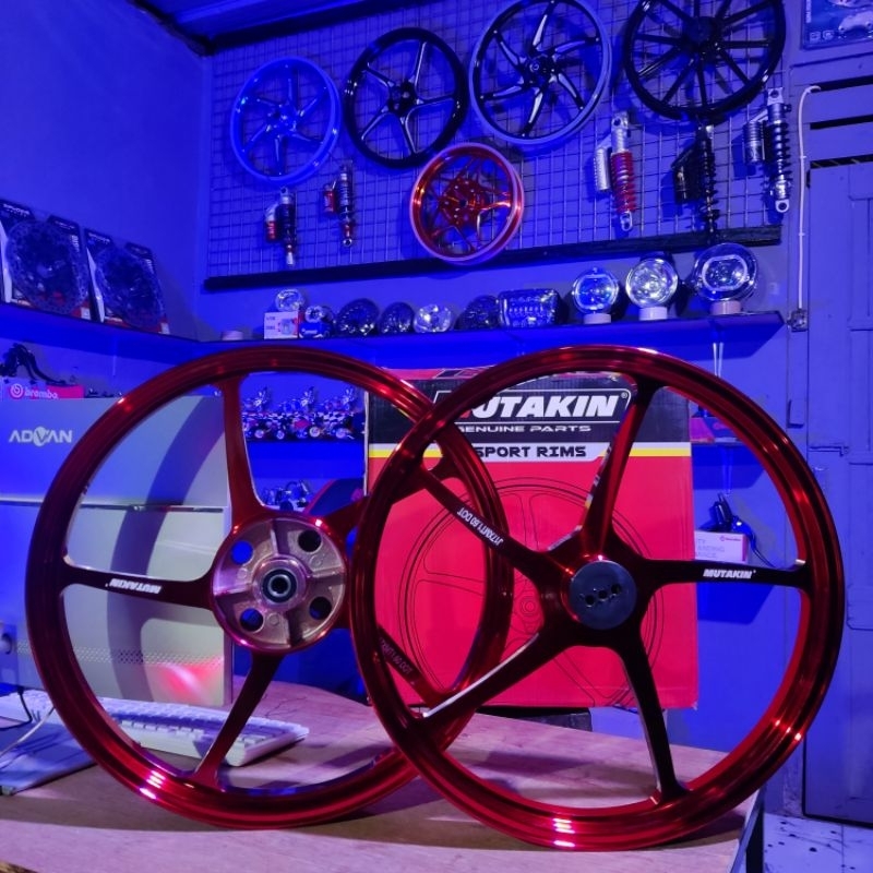 Velg Mutakin 525 Ring 17 160/160 Red Anodize Double Disc PNP MX King