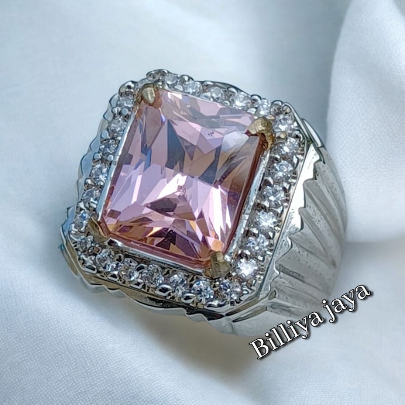 CINCIN BATU PINK TOPAS KOTAK