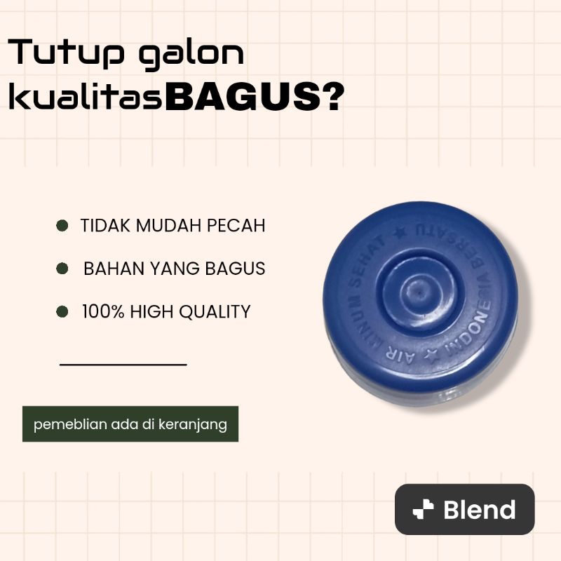 tutup galon air isi ulang warna