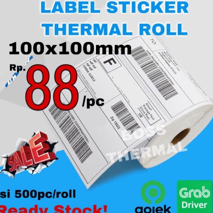 

Pasti Murah QFKPL KERTAS LABEL THERMAL 1x1 isi 5 STICKER BARCODE THERMAL 1X1 D86 Bestseller