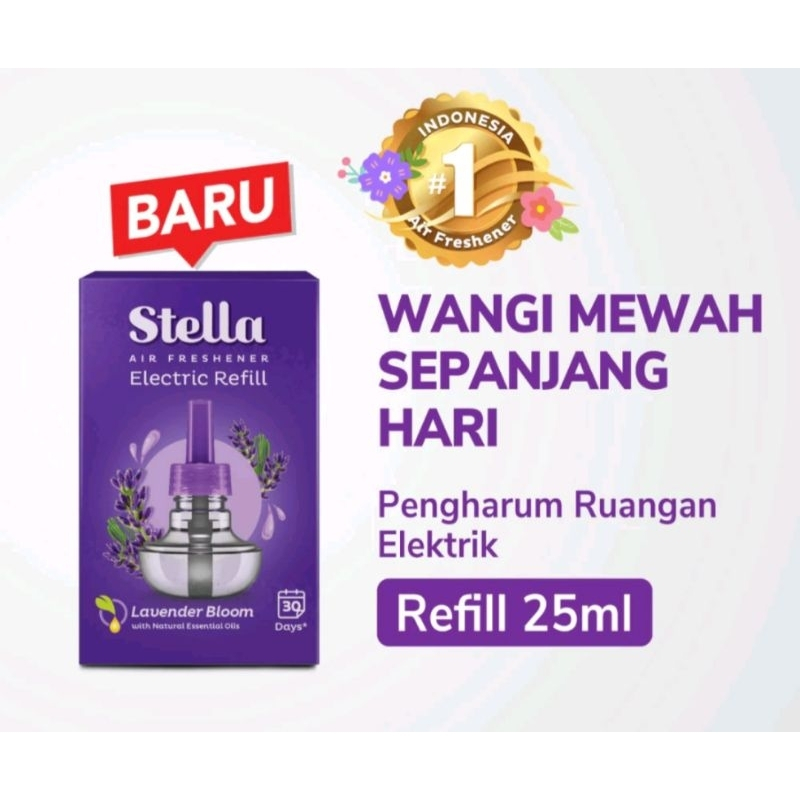 Stella Air Freshener ELECTRIC Refill Lavender Bloom & Teh Keraton - Pengharum Pewangi Ruangan Elektr