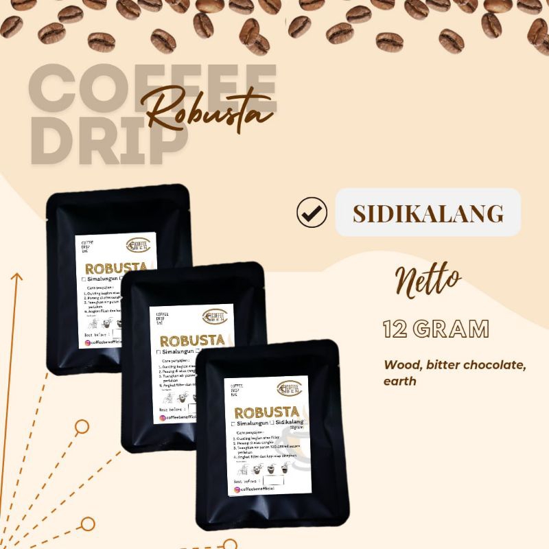 

Coffee Drip Bag CoffeeBen Kopi Sachet Robusta Sidikalang