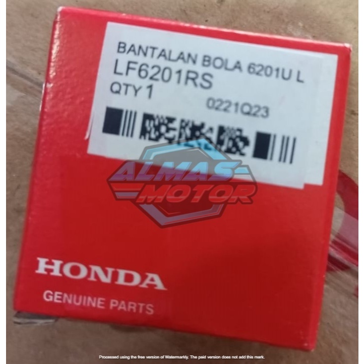 Bearing Ball Radial 6201U L / Laker / Laher LF6201RS Bearing (Laher) Roda & Mesin Original AHM