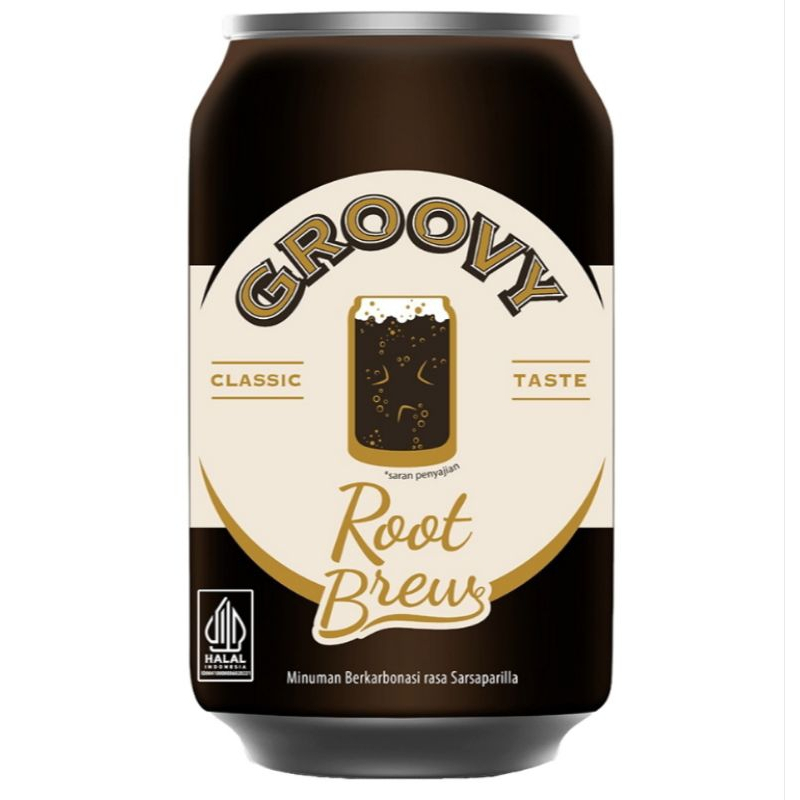 

Groovy Root Brew Baru Minuman Soda Sarsaparilla Kaleng 330ml