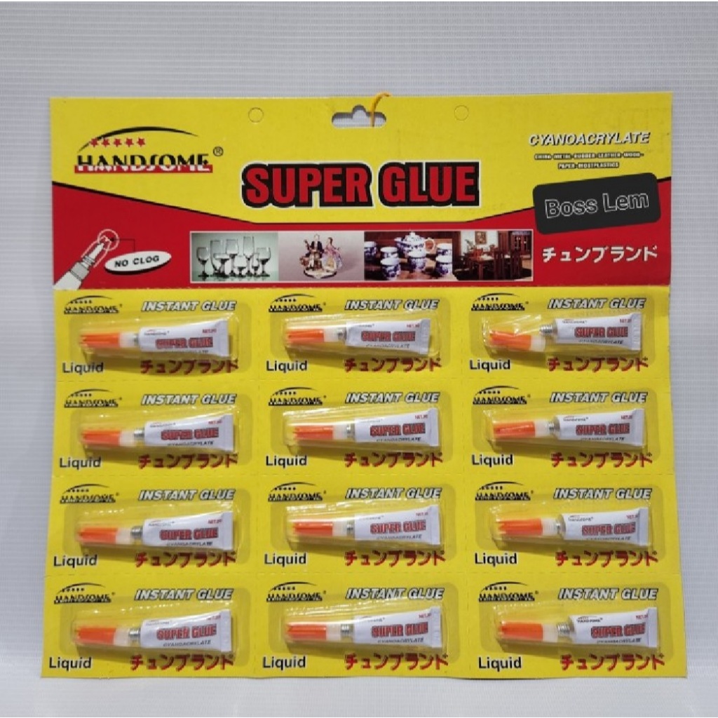 

LEM Handsome Super Glue 1pcs - 1renceng isi 12pcs