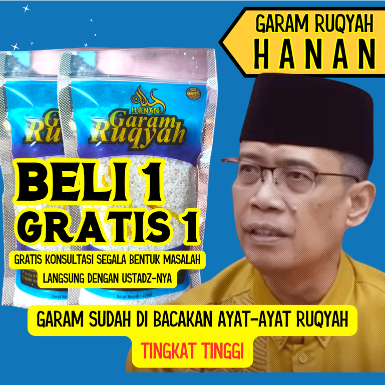 

Garam Ruqyah Asli Original Bergaransi | Hanan Garam Ruqyah | Beli 1 Gratis 1