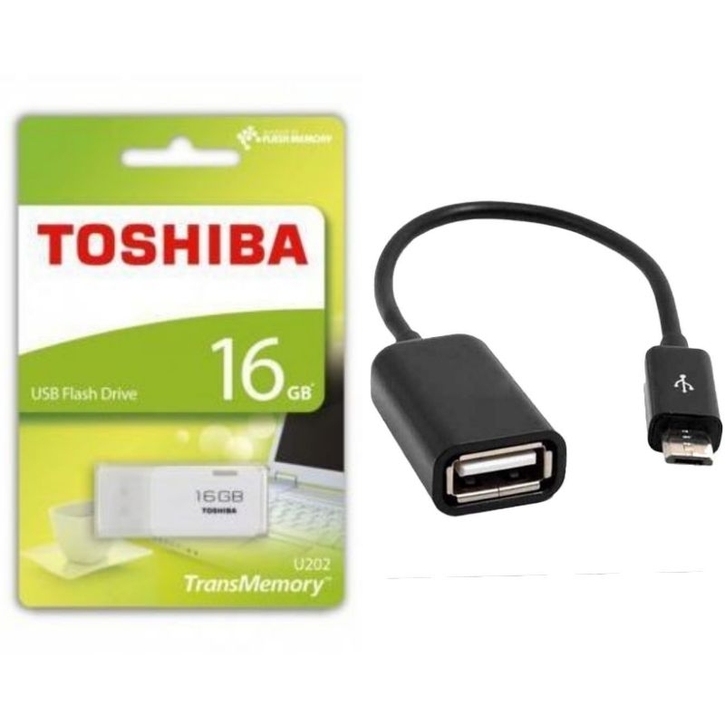FLASHDISK TOSHIBA 16GB+ OTG KABEL MINI
