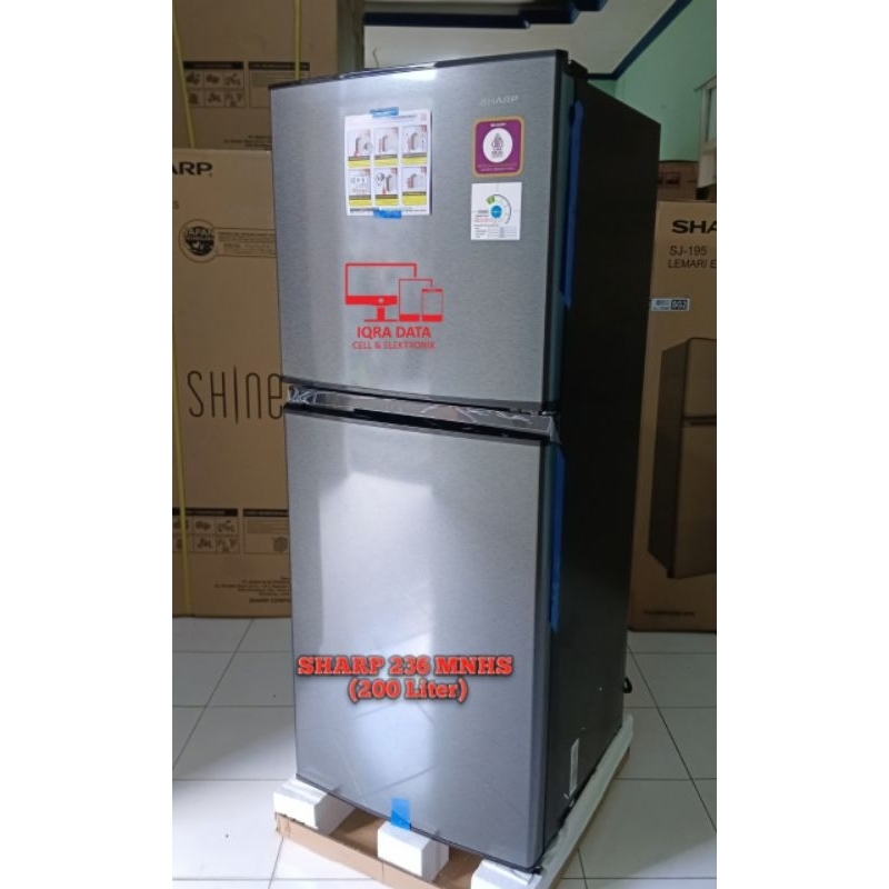 Kulkas Sharp 2 Pintu SJ-236HS 200 Liter Non Salju Garansi Resmi 5 Tahun