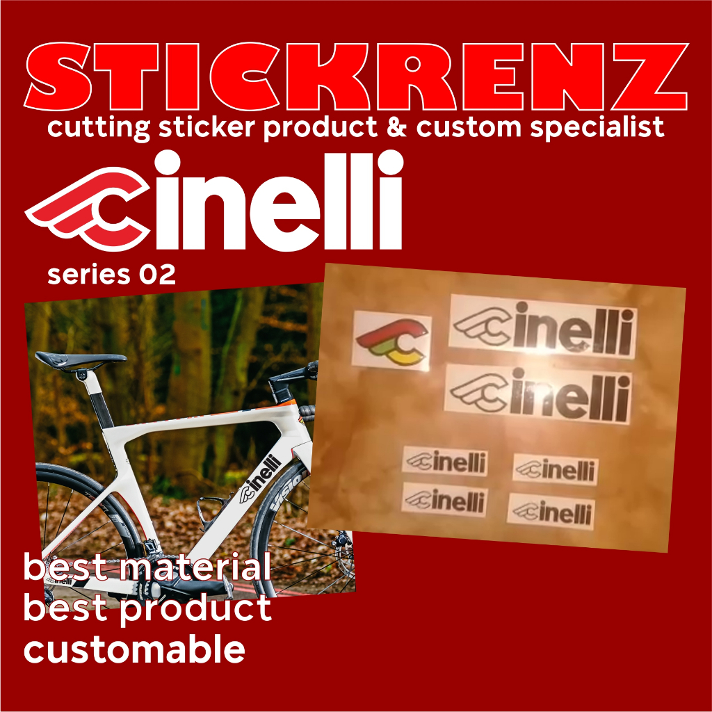Cutting Sticker Stiker Frame Sepeda Roadbike Fixie Cinelli 02 Custom