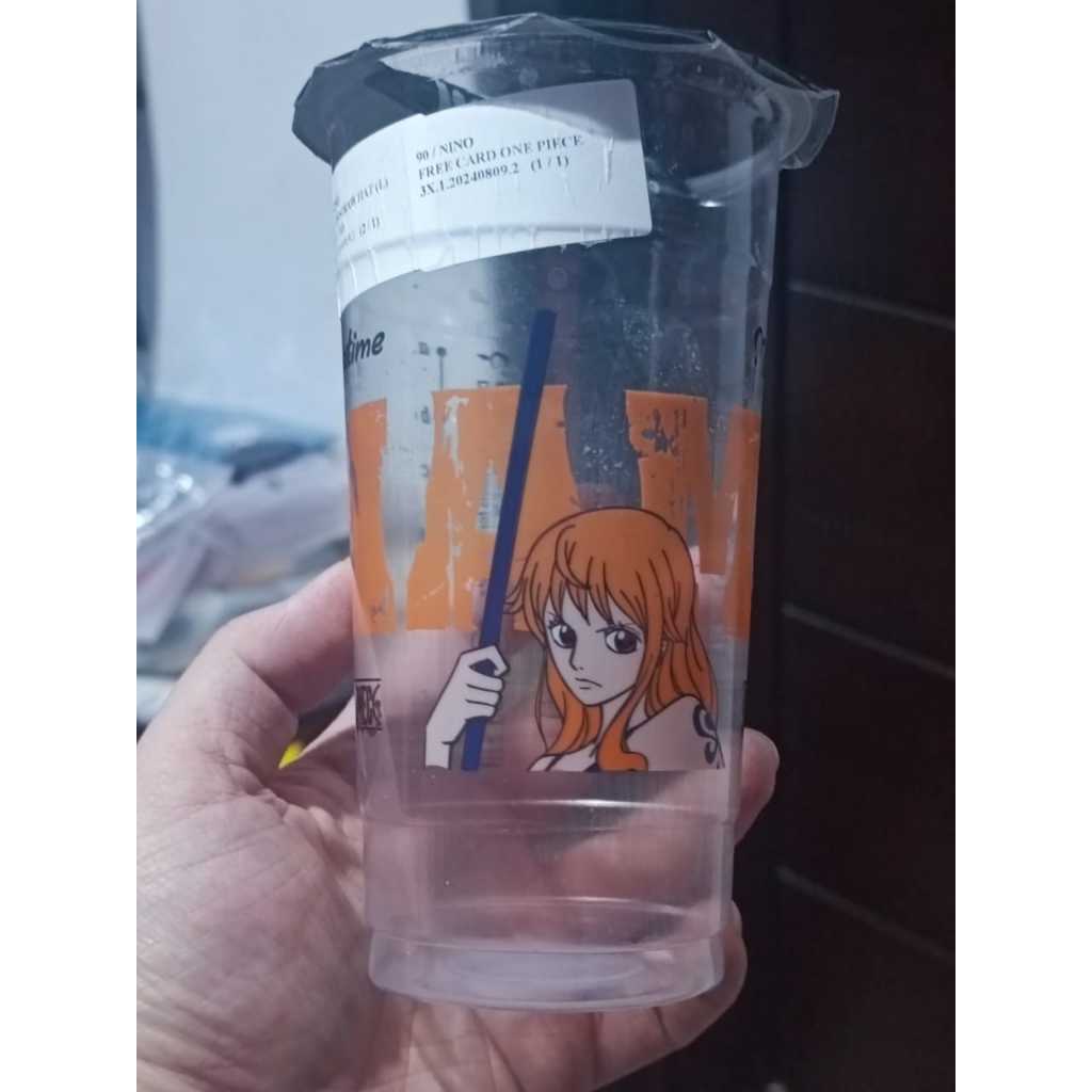 Chatime X One Piece Nami Cup Gelas plastik Original Merchandise Limited Edition