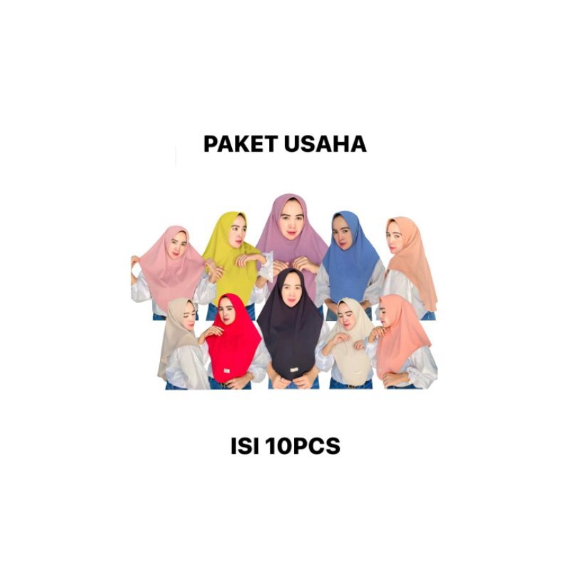 Paket usaha hijab bergo instan malay knit premium
