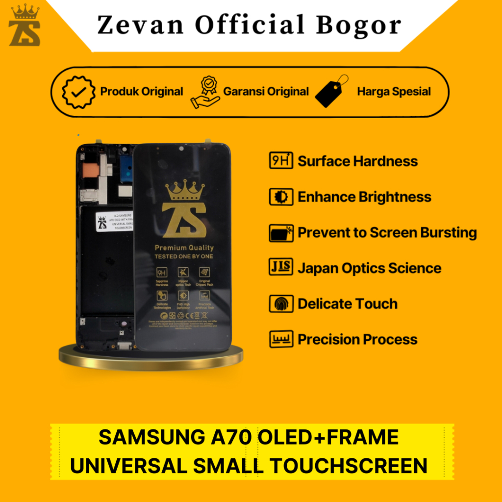 [ ORIGINAL ] LCD SAMSUNG A70 BIG / SMALL + FRAME ORI OLED - UNIVERSAL ORIGINAL QUALITY ZEVAN