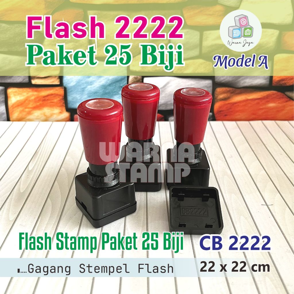 

Gagang Stempel Flash 2222 mm Model A / Paket 25 Biji / Gagang Stamp Flash Sama Sisi / Hanya Gagang Saja