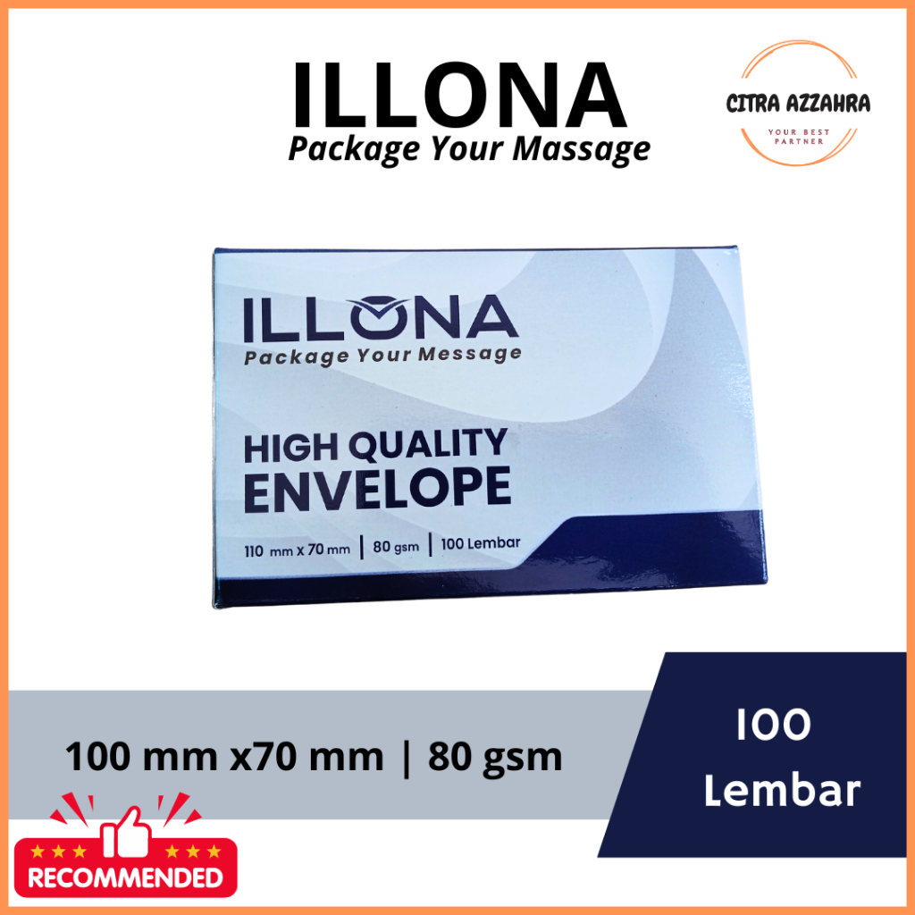 

[BOX]AMPLOP ILLONA PUTIH POLOS 80gsm 110x70mm 1 BOX ISI 100 LEMBAR (BOX BIRU)