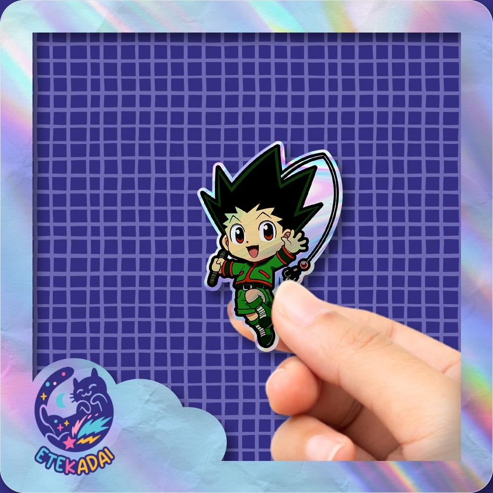 

Stiker Hologram Anime Hunter X Hunter Gon Chibi