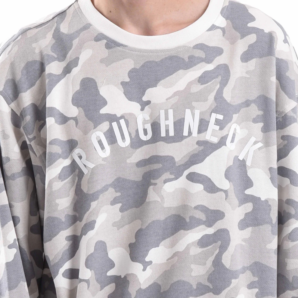 Roughneck SS271 Grey Camo Sig White Crewneck