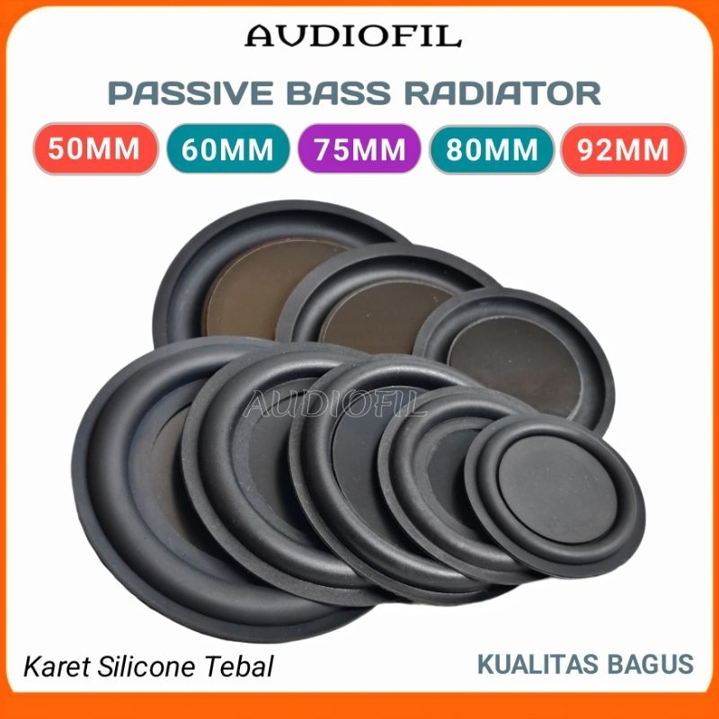 Passive Bass Radiator 50mm 60mm 75mm 80mm 92mm Pasif Bass Membran Low Frequency