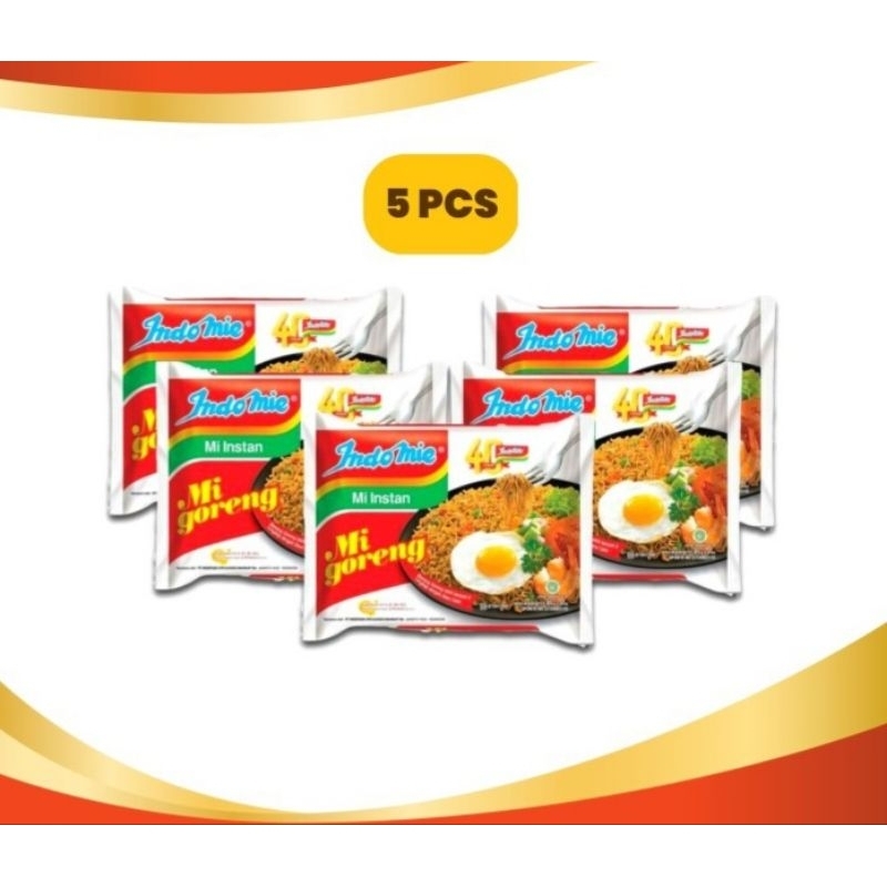 

Paket 5pcs Indomie goreng instan 85g