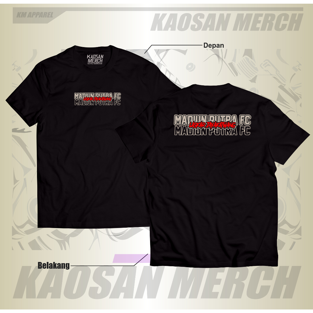 Kaos Suporter Madiun Putra FC Tshirt Madiun Putra FC Cotton combed