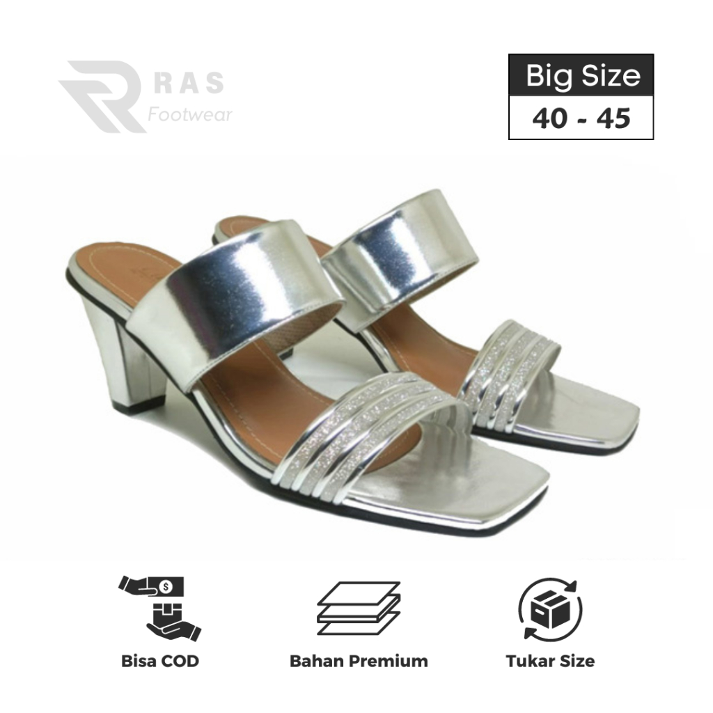 RAS Magdalena -  Sandal High Heels Big Size 40-45 | Sepatu Wanita Pesta Weding