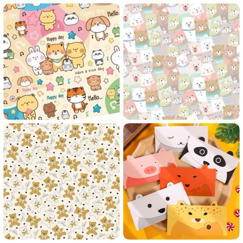 

Kertas Kado Gift Wrap Wrapping Sansan Wawa Lucu Anak Bayi Kartu Ucapan