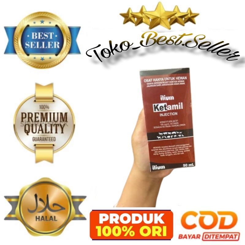 Ketamil Illium Injection Isi 50 Ml Asli Original Obat Hewan Ternak