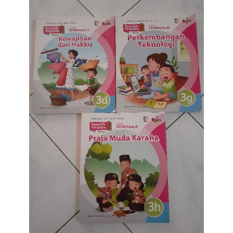 Buku tematik terpadu kelas 3 sd k13 revisi erlangga bekas
