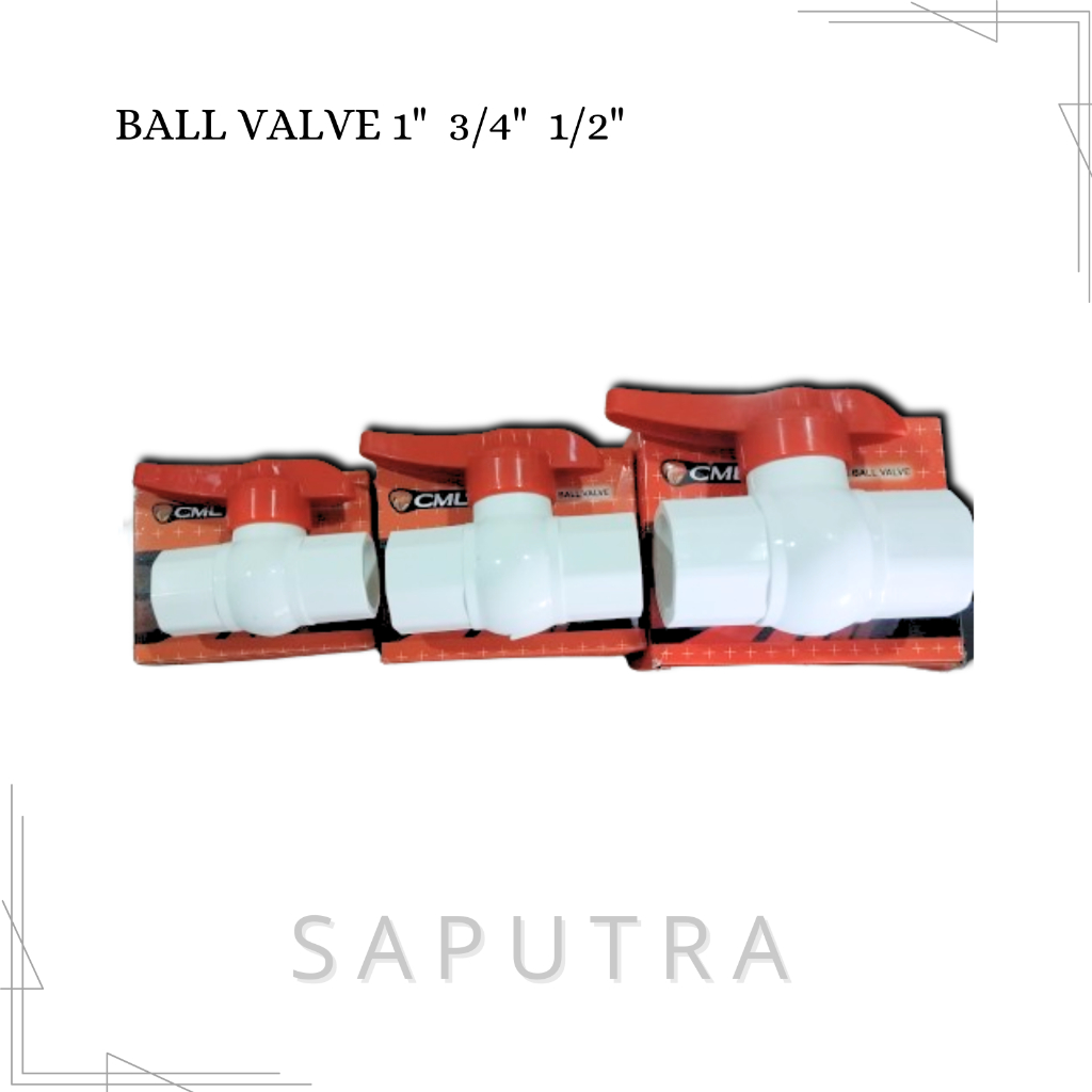 BALLVALVE PVC CAMEL PUTIH  - STOP KRAN 1/2inch 3/4inch 1inch