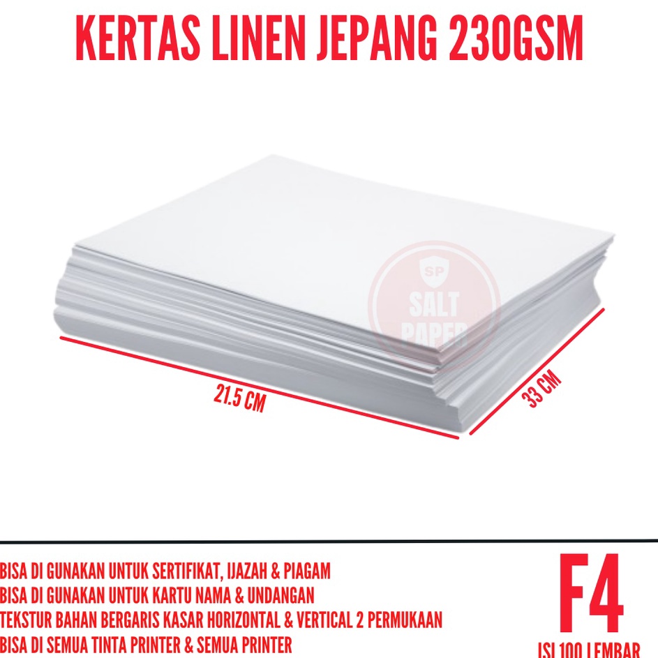 

Kertas Linen F4 23 gsm isi 1 lembar Kertas Linen Jepang F4 Kertas Sertifikat F4 Kertas Piagam F4 RBAY9568