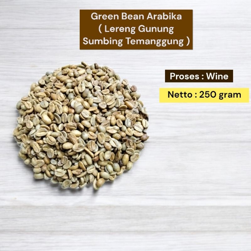 

GREEN BEAN ARABIKA WINE SUMBING 250 GRAM