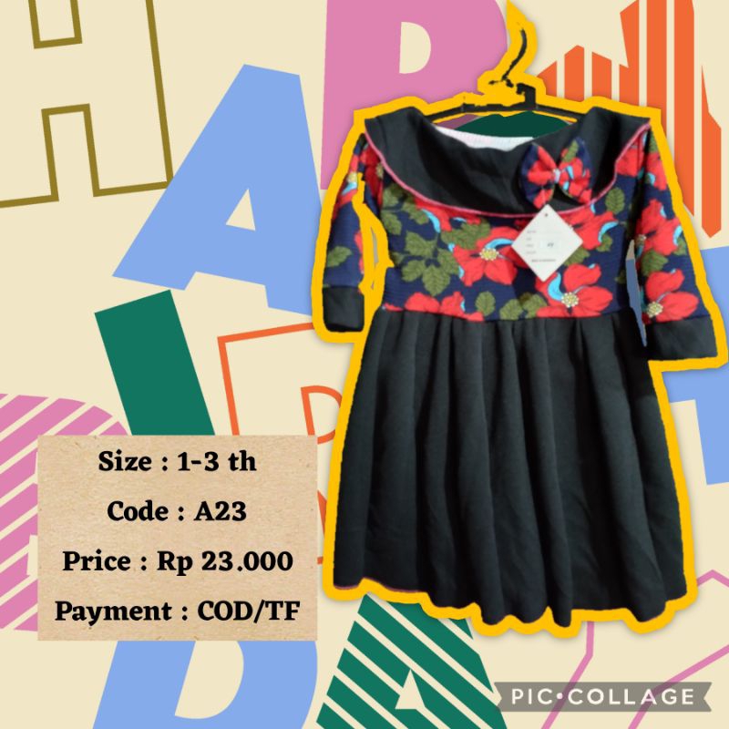Baju Anak Cewek Kecil Imut Motif Bunga