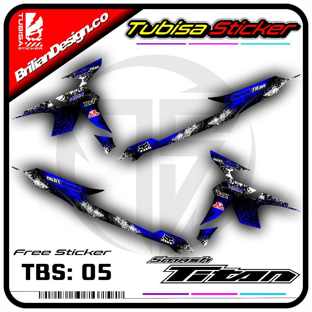 Sticker Striping Variasi Smash Titan - Striping Motor Smash Titan Desain Racing. TBS.05