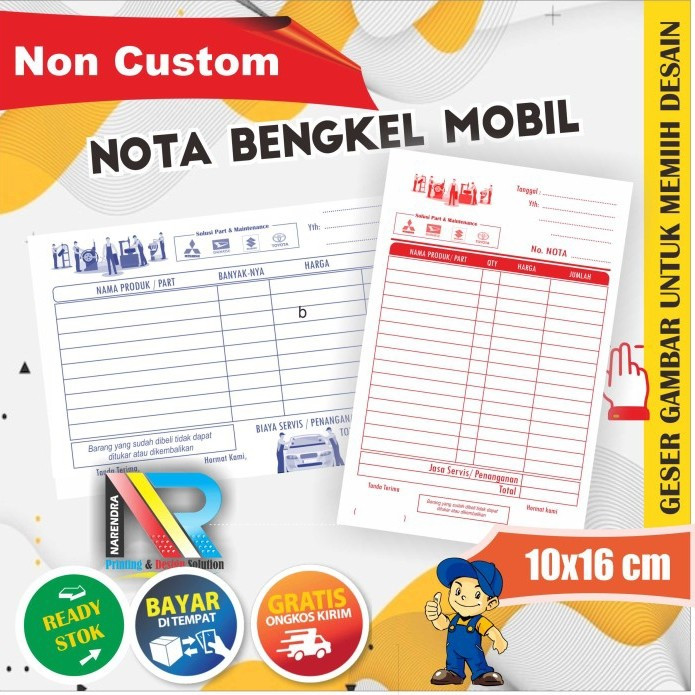 

Nota Bengkel Servis Mobil