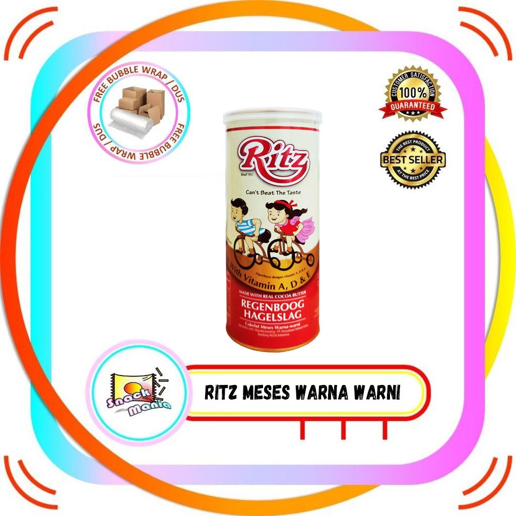 

Ritz Regenboog Hagelslag 300 gr Cokelat Meses Warna Warni Kaleng
