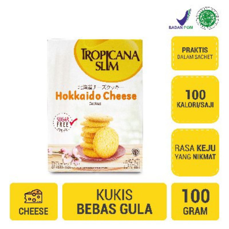 

Tropicana Slim Hokkaido Cheese Cookies (5 sch) - Snack Bebas Gula