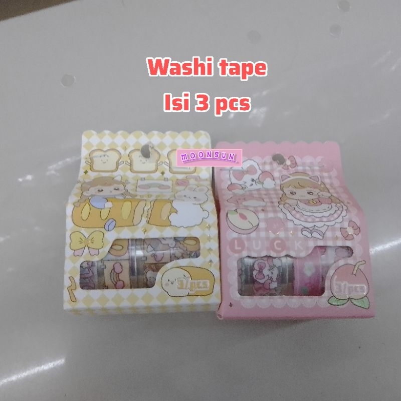 

[JASTIP MR DIY] Washi Tape Terbaru 1 set isi 3 pcs