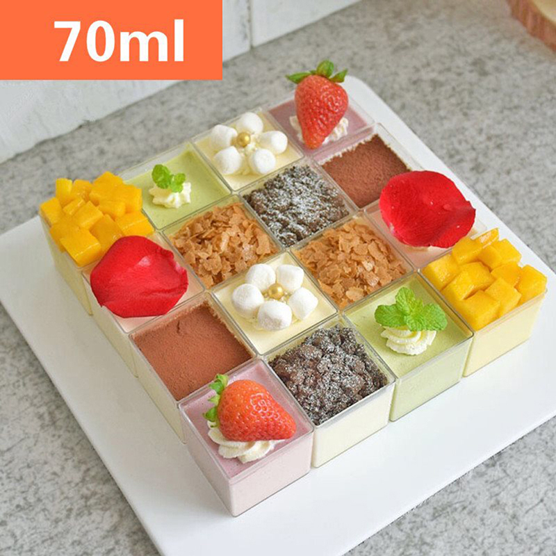 25 SET Premium mini Pudding cup 70ML Jelly Cup Food Grade plus tutup cup puding kotak plus tutup