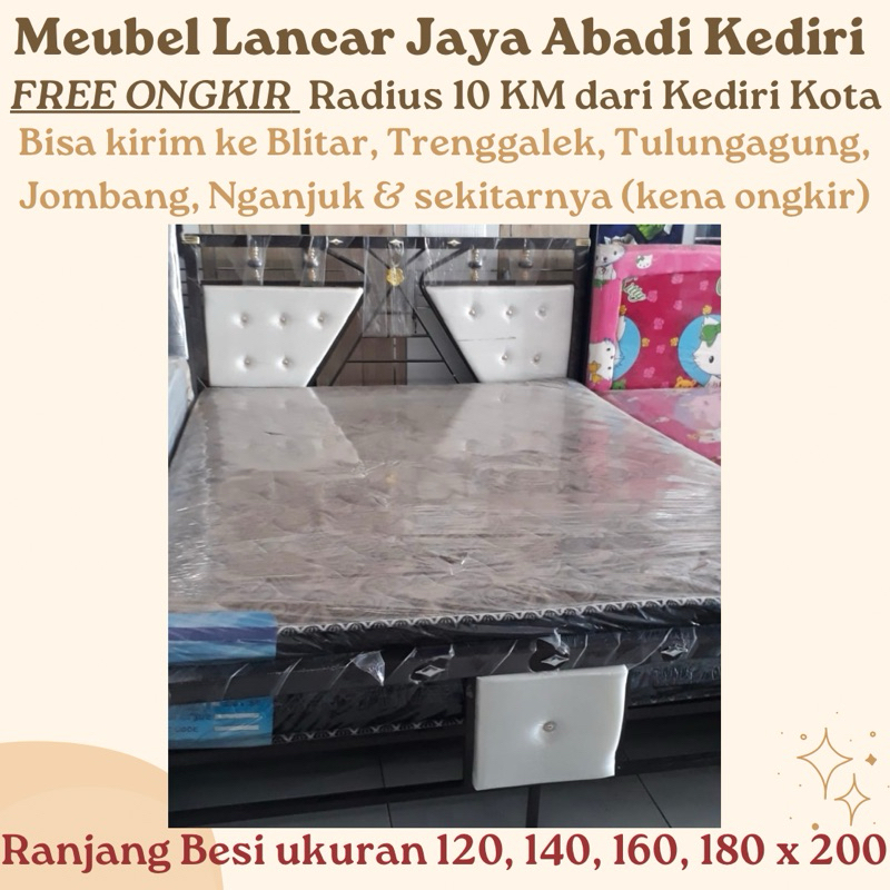 [KEDIRI] Ranjang Besi ukuran 120 140 160 180 x 200 cm | BACA DESKRIPSI SEBELUM ORDER | FREE ONGKIR R