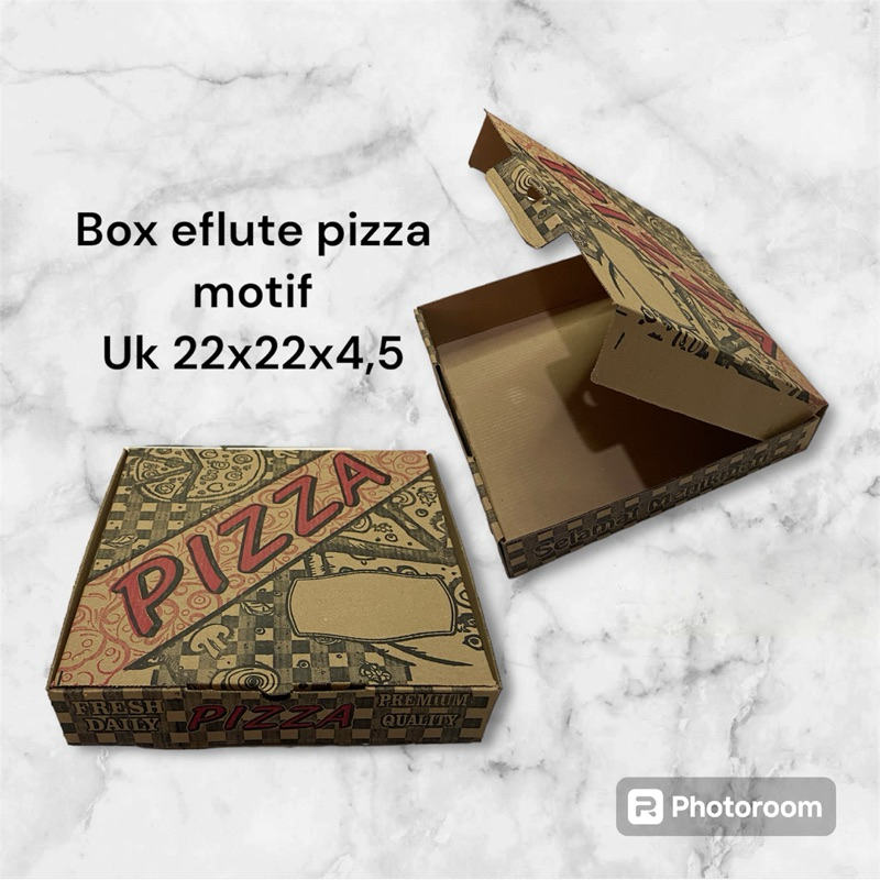 

Box eflute pizza motif uk 22x22x4,5