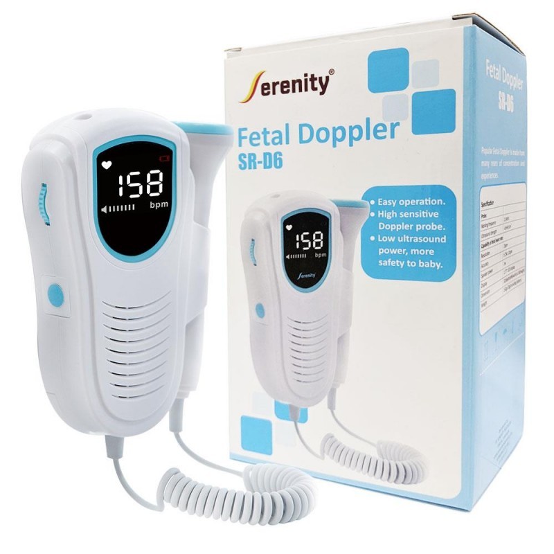 Doppler Original Serenity / Fetal Doppler Serenity SR-D6 / Doopler Alat Deteksi Denyut Jantung Bayi