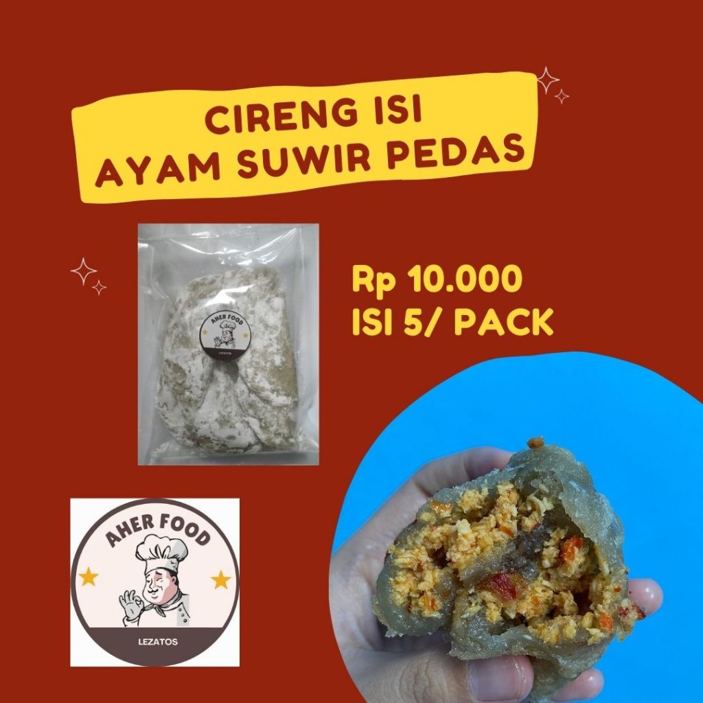 

Cireng isi ayam suwir/ cireng isi pedas/ cireng isi ayam suwir merecon/ cireng isi ayam merecon