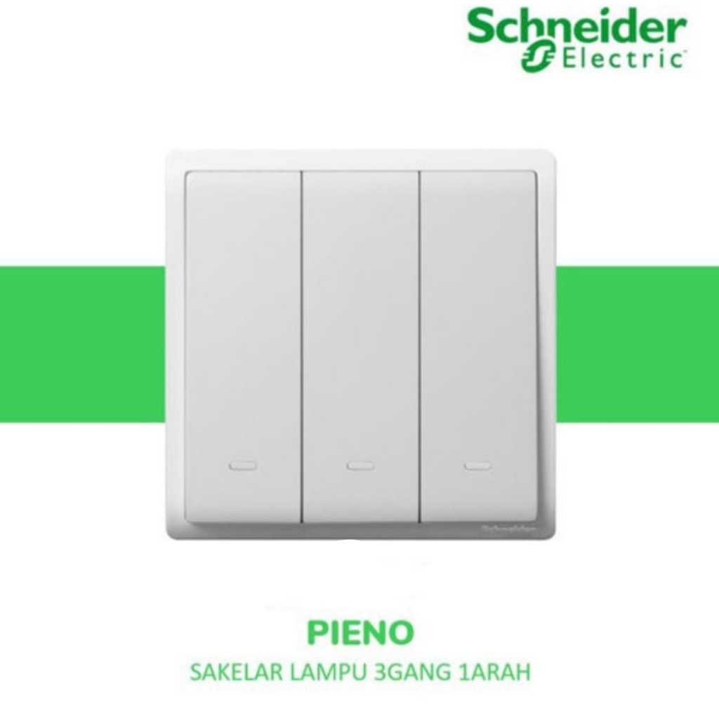 Saklar Triple Schneider Putih Pieno