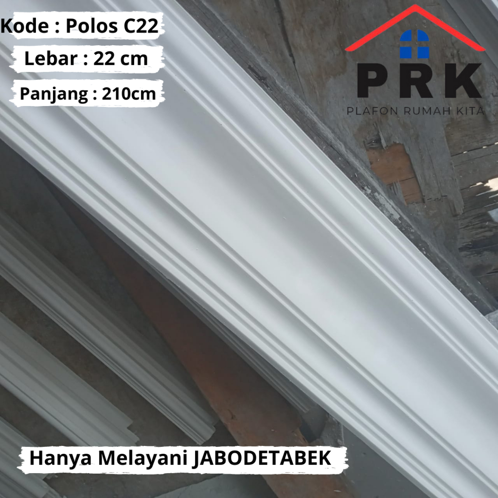 Lis List Gypsum Gipsum Motif (MINIMALIS) Polos lebar 22cm Plafon ornament dekoratif untuk Interior P