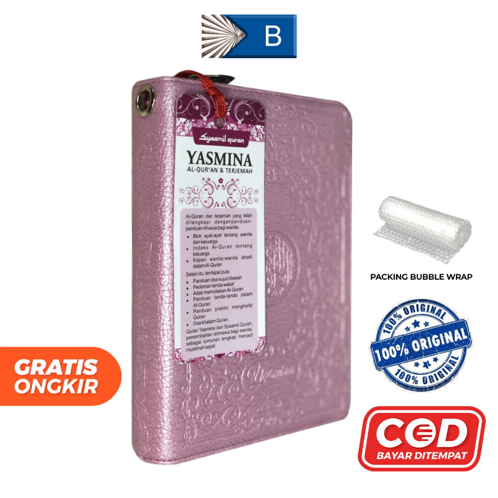 Al Quran Terjemah Saku YASMINA A6 Resleting SYAAMIL Al Quran Yasmina A6 Rest Al Quran Kecil