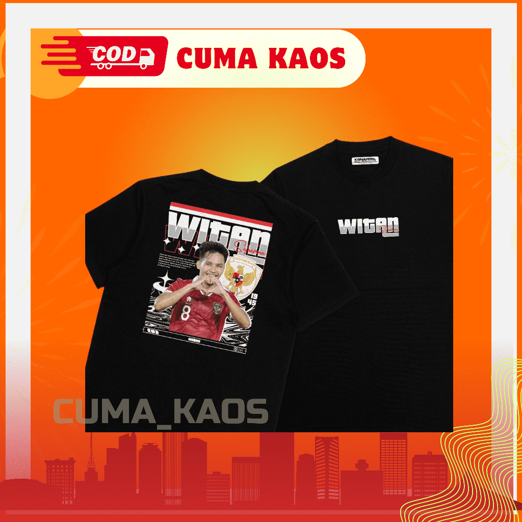 Kaos Timnas Indonesia " Witan " - AFF CUP/Piala Dunia/Timnas Indonesia / Garuda Muda