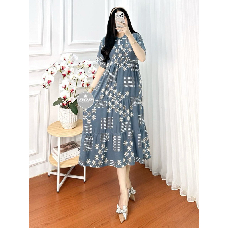 Terbaru Daster Renda Susun Bahan Rayon Adem Tebal HomeDress Busui Bumil - Batik Kanaya