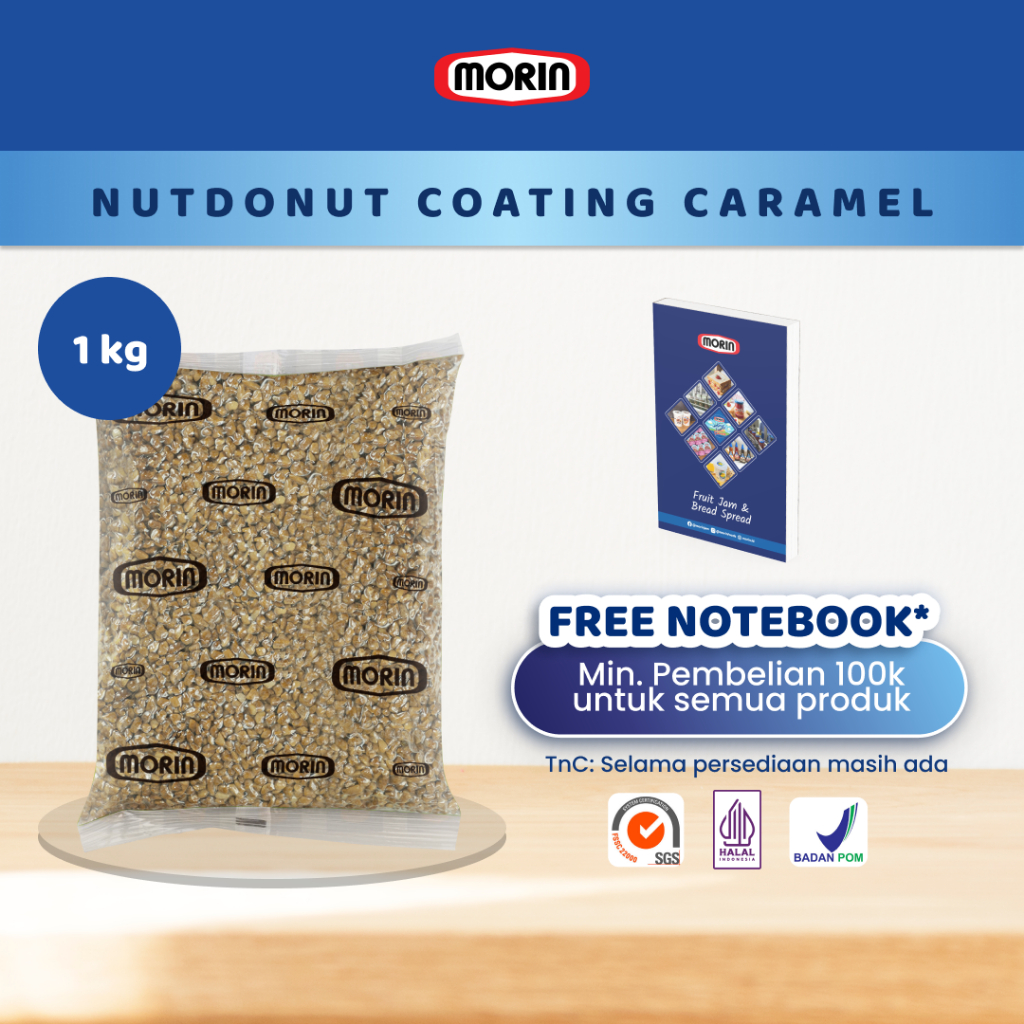 Morin Nutdonut Caramel Coating Kacang Giling 1 Kg