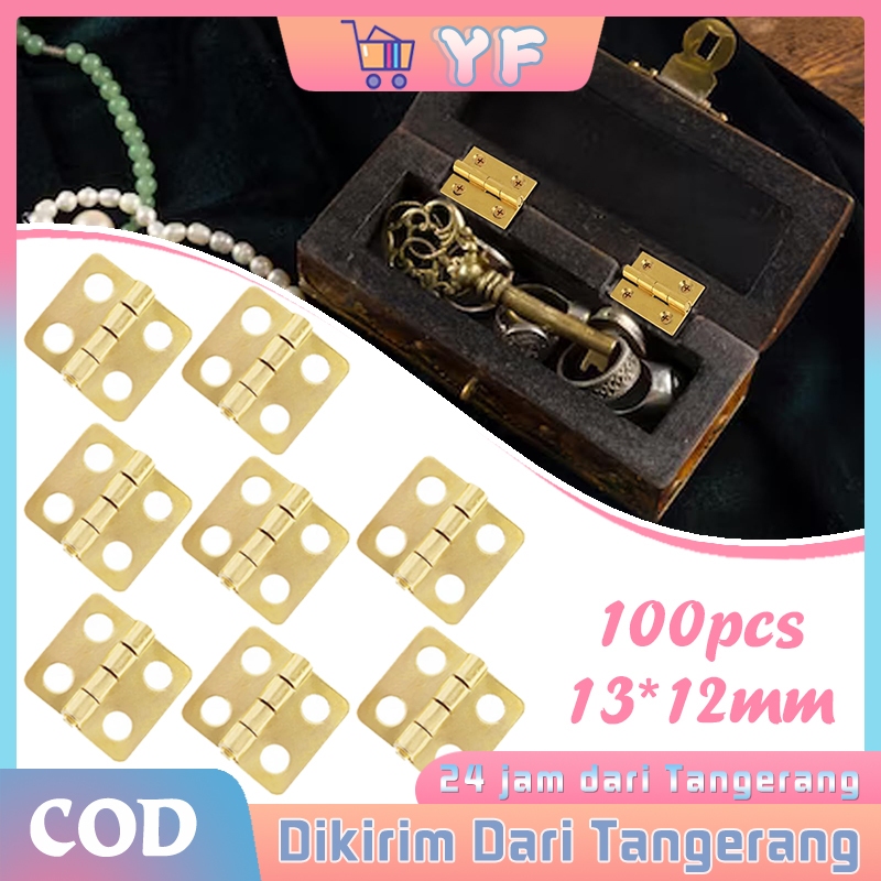 100Pcs Engsel Kecil Mini 13 X 12 Mm Engsel Kotak Perhiasan Engsel Kecil Antik